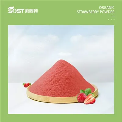 Organický jahodový prášek